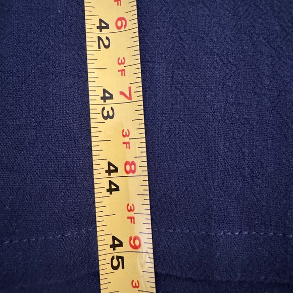 Isle of Mine embroidered navy rayon linen blend boho midi dress NWT M/L - Picture 7 of 12